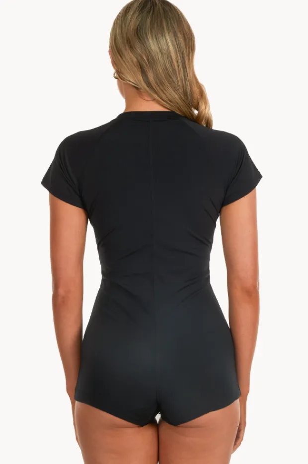 Women Base Swim Plain Boyleg Sunsuit