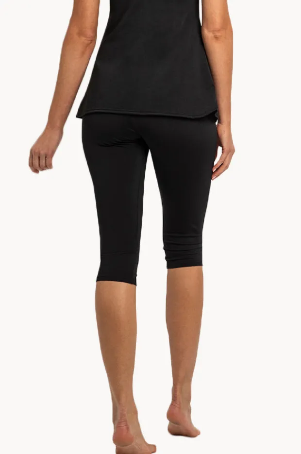 Women Poolproof Plain Capri Swim Pant
