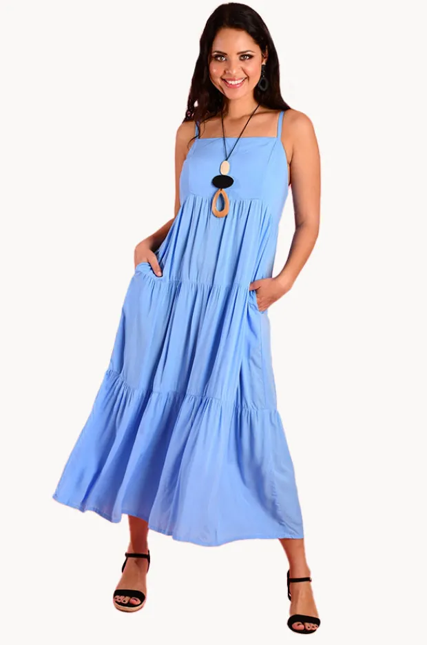 Women Go Girl Plain Ellie Midi Dress