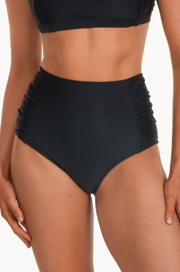 Women Base Swim Plain Gathered High Waist Pant