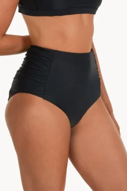 Women Base Swim Plain Gathered High Waist Pant
