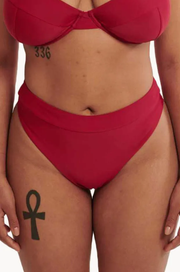 Women Raq Apparel Plain High Leg Brief
