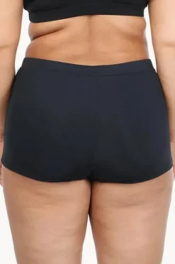 Women Base Swim Plain High Waisted Boyleg