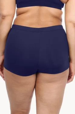 Women Base Swim Plain High Waisted Boyleg