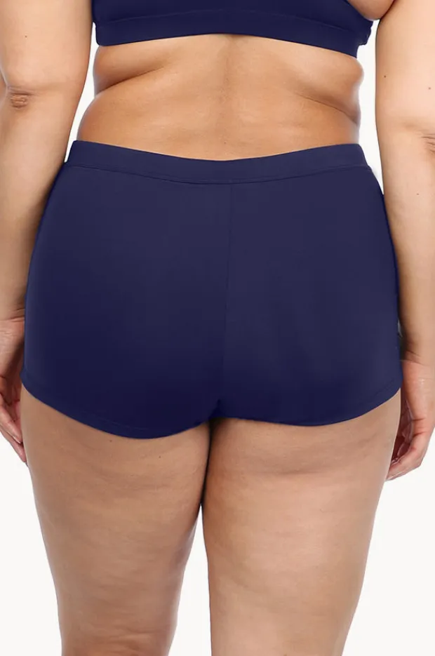 Women Base Swim Plain High Waisted Boyleg