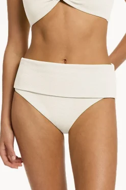 Women Jets Plain Isla Rib Fold Down Pant