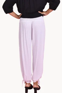 Women Go Girl Plain Long Rouched Tie Pants