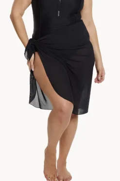 Women Capriosca Plain Mesh Long Sarong