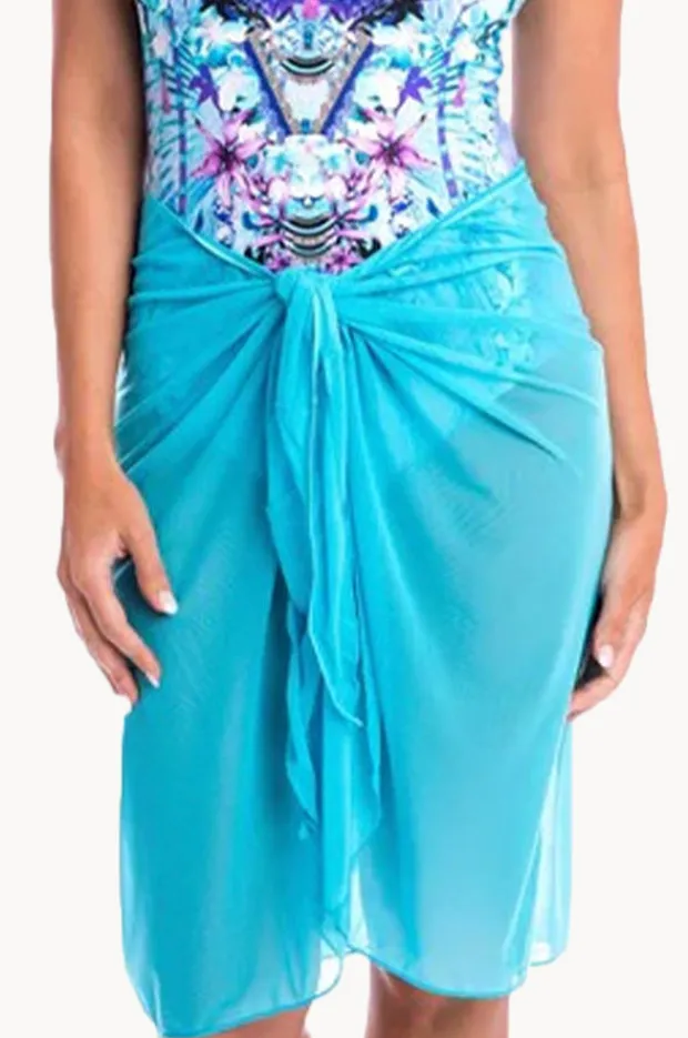 Women Togs Swimwear Plain Mesh Sarong