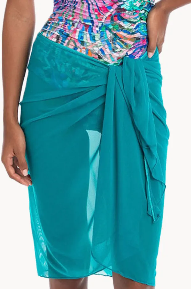 Women Togs Swimwear Plain Mesh Sarong