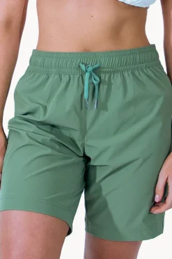 Women Base Swim Plain Mid Boardshort