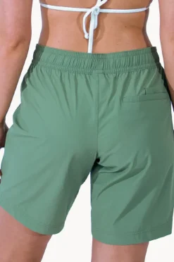 Women Base Swim Plain Mid Boardshort