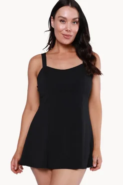 Women Capriosca Plain Panelled Swim Dress +