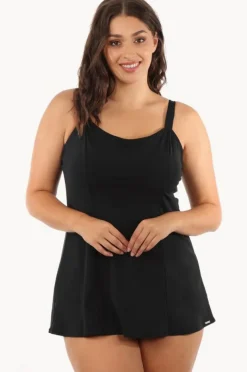 Women Capriosca Plain Panelled Swim Dress +