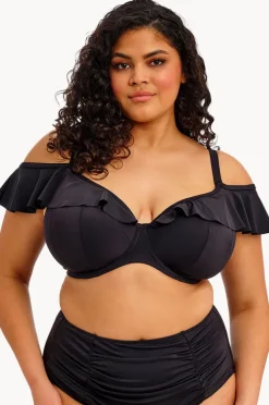 Women Elomi Swimwear Plain Sailing Ff Cup Ruffle Plunge Bra