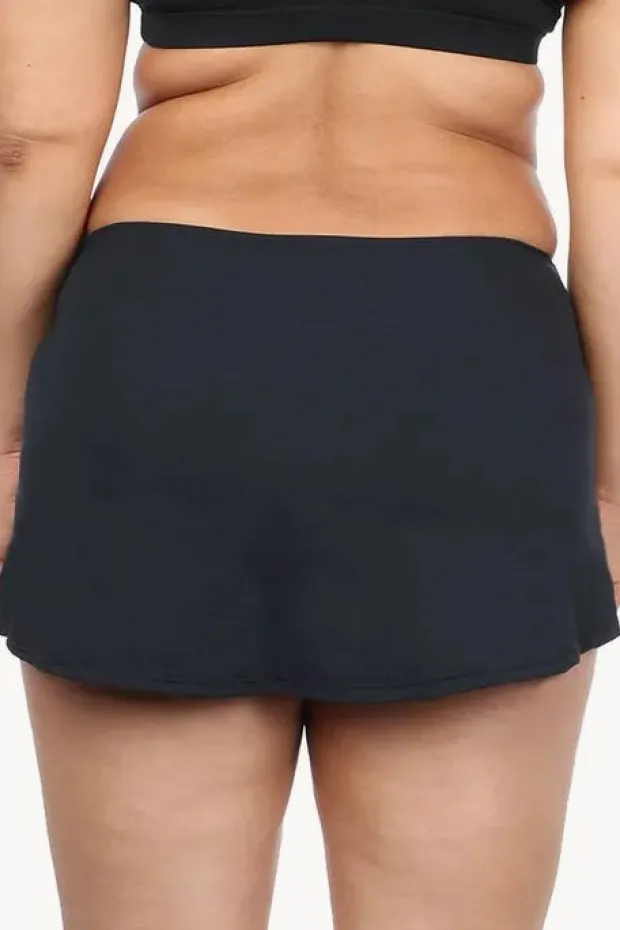 Women Base Swim Plain Skirted Pant