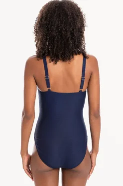 Women Togs Swimwear Plain Textured Scoop Neck One Piece