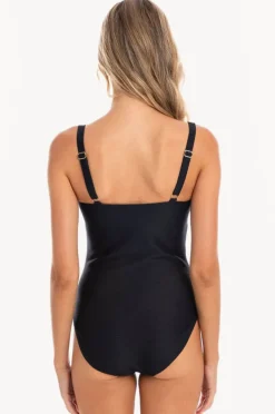 Women Togs Swimwear Plain Textured Scoop Neck One Piece