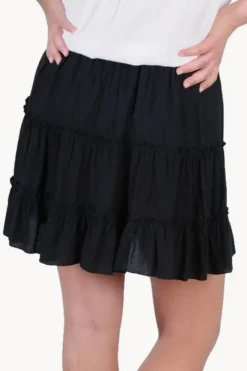 Women Go Girl Plain Tiered Skirt