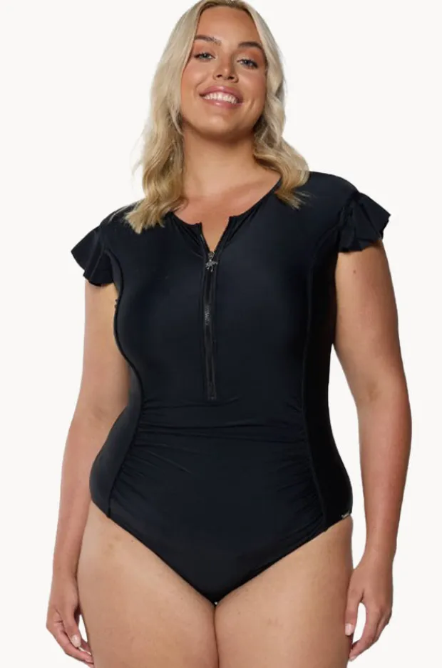 Women Capriosca Plain Zip Front One Piece