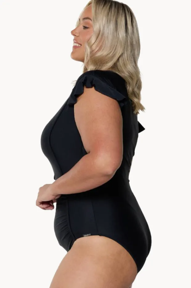 Women Capriosca Plain Zip Front One Piece