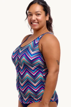 Women Funkita Point Out DD/E Cup Zip Front Tankini Separate