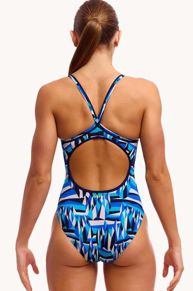 Women Funkita Polar Caps Diamond Back One Piece