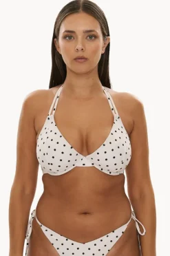 Women Raq Apparel Polka Dot GG/H Cup Underwire Halter
