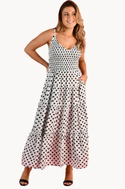 Women Go Girl Polka Dot Traveller Maxi Dress