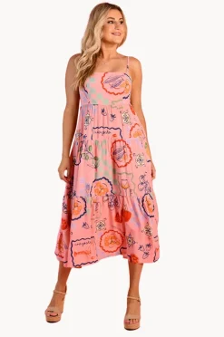 Women Go Girl Positano Picnic Ellie Midi Dress