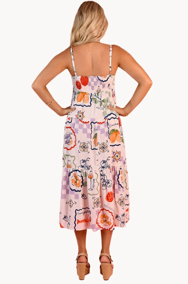 Women Go Girl Positano Picnic Ellie Midi Dress