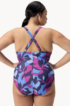 Women Speedo Printed Shaping V Neck One Piece