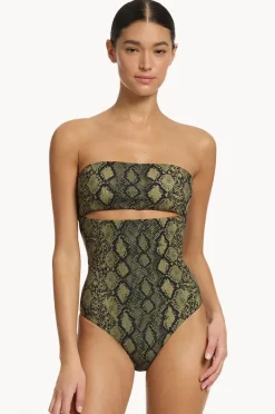 Women Jets Python Splice Bandeau One Piece