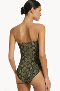 Women Jets Python Splice Bandeau One Piece