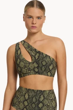 Women Jets Python Splice One Shoulder Top