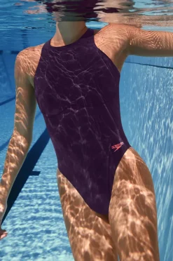 Women Speedo Racer Zip Back One Piece