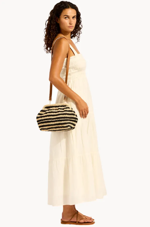 Women Seafolly Raffia Stripe Pouch Bag