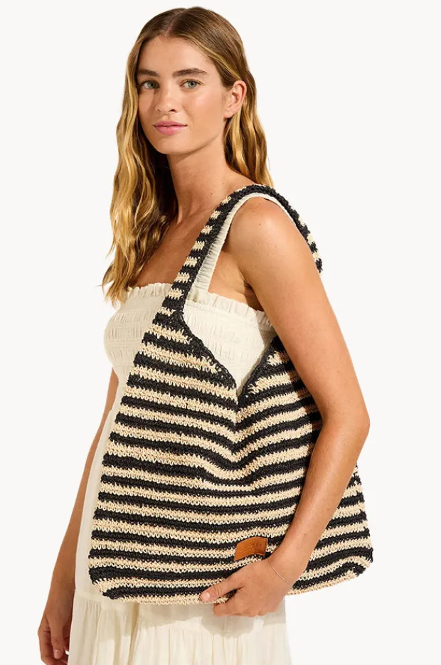 Women Seafolly Raffia Stripe Tote Bag