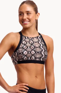 Women Funkita Rattle Racer Hi Light Swim Top