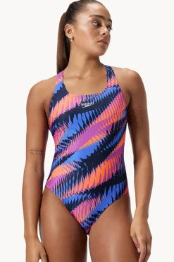 Women Speedo Razor Sharp Allover Digital Powerback One Piece