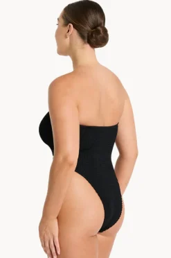 Women Bond-eye Recycled Fane Bandeau One Piece