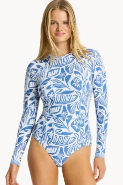 Women Sea Level Reef Long Sleeve Sunsuit