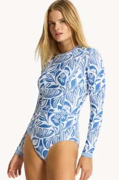 Women Sea Level Reef Long Sleeve Sunsuit