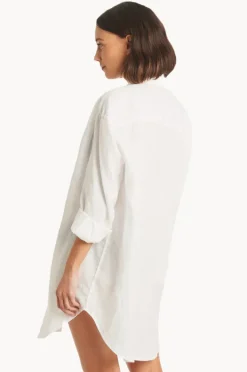 Women Sea Level Resort Linen Cover Up