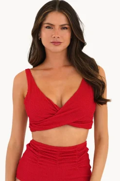 Women Moontide Retro Deco DD/E Cup Wrap Front Bra
