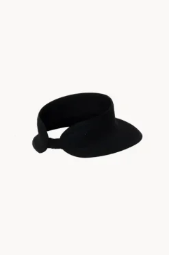 Women Cherry Red Ribbon Wide Brim Visor