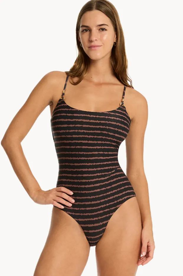 Women Sea Level Riptide Scoop Neck One Piece