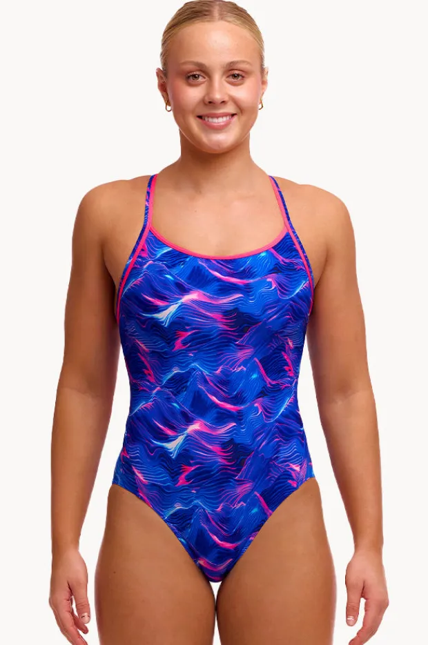 Women Funkita Rising Tide Diamond Back One Piece