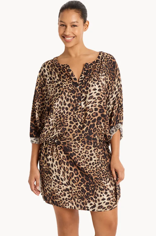 Women Monte u0026 Lou Romeo 3/4 Sleeve Shirt Dress