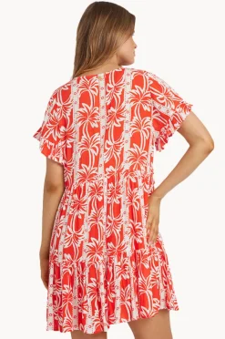 Women Billabong Row Of Palms Tie Dress